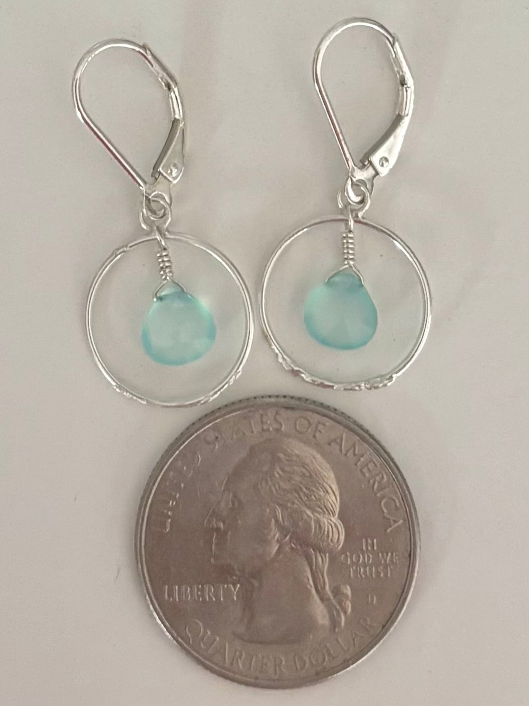 Sea Foam Blue Chalcedony Loops