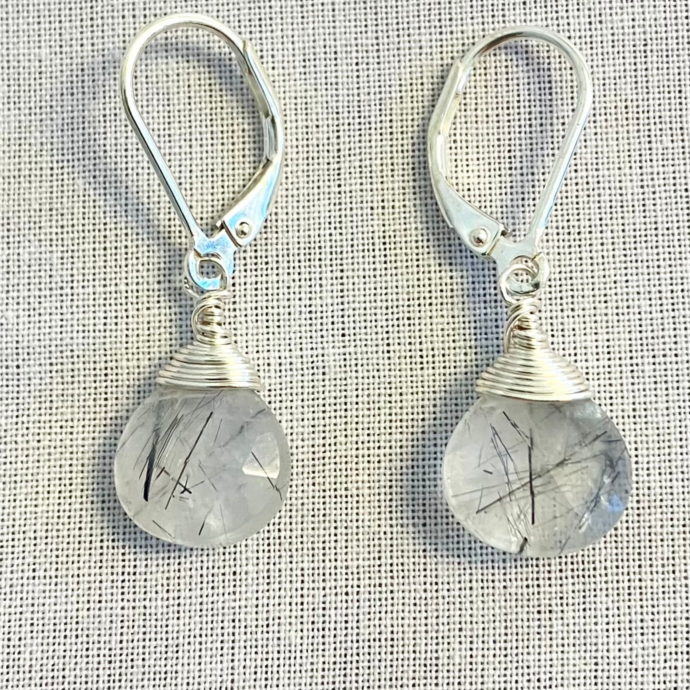 Rutilated Quartz Drop Earrings